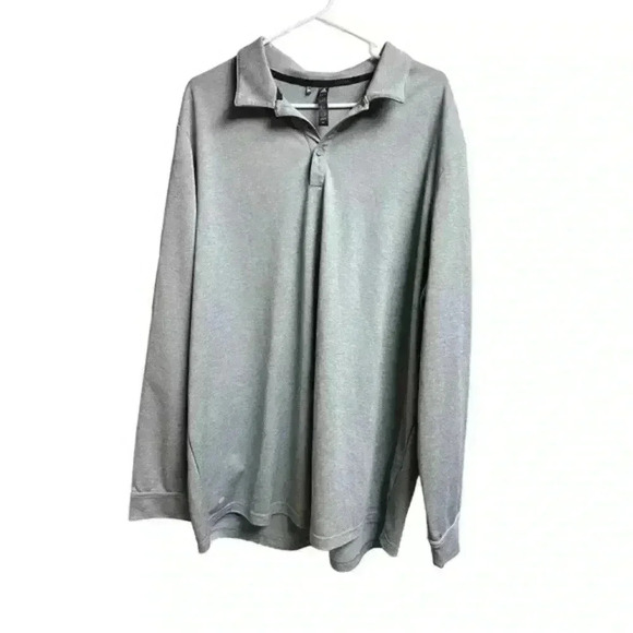 Adidas Long Sleeve Gray Polo‎ - Picture 1 of 5